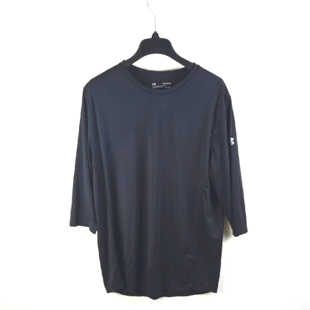 Under Armour Men's Black Heat Gear T-Shirt Sz XL